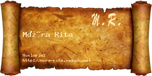 Móra Rita névjegykártya