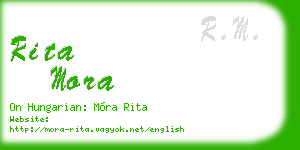 rita mora business card