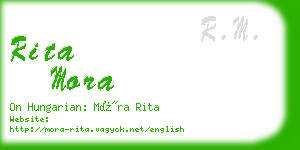 rita mora business card